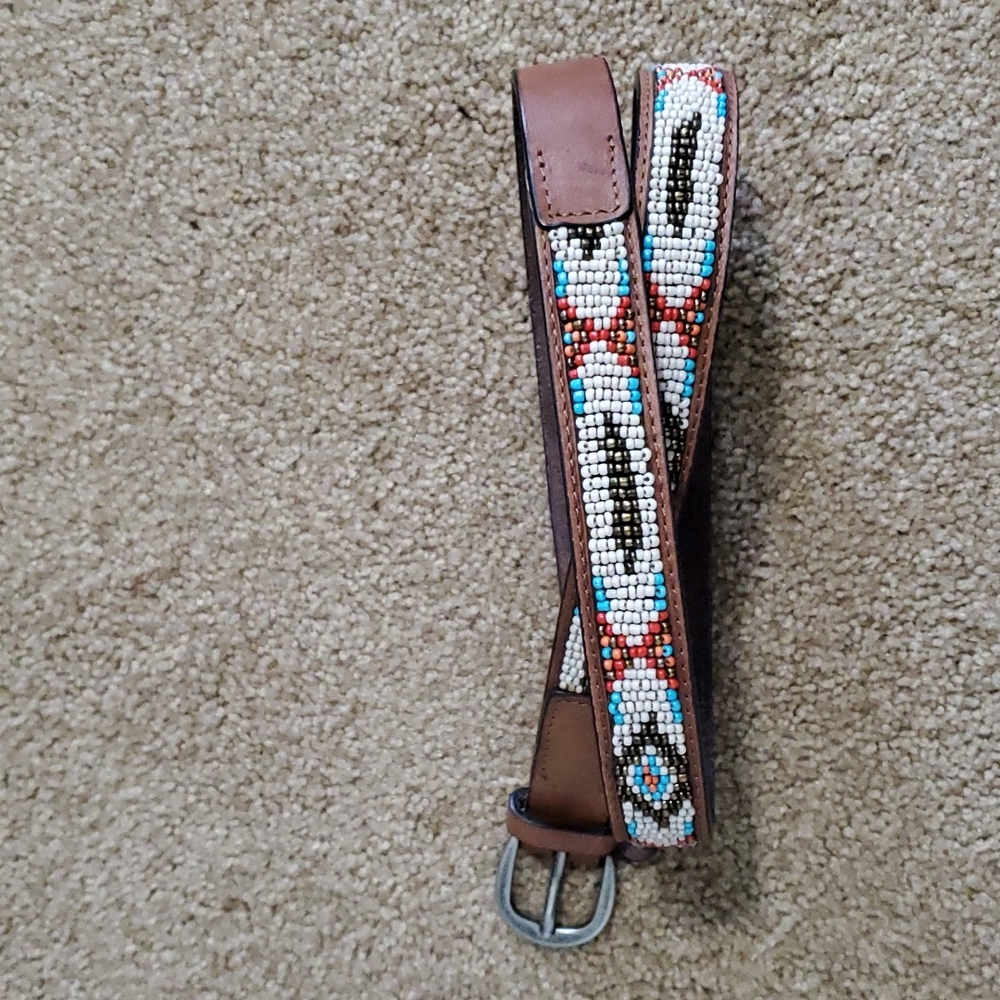 Ralph Lauren Denim & Supply XS Beaded Leather Belt